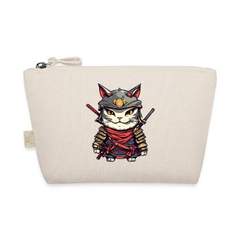 Chat samouraï #10 - Trousse biologique - nature - Devant