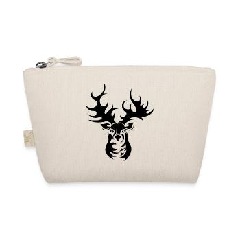 Reindeer Elk Deer Antlers Illustration Icon - Organic Pouch - nature - Front