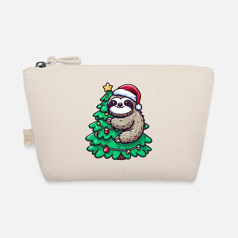 Christmas Sloth - Relaxed on the Christmas Tree Organic Pouch