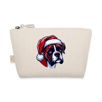 Niedlicher Boxerhund Xmas Eve Spirit - Bio-Täschchen - Natur - Vorne
