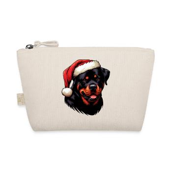 Rottweiler As Santa Claus - Organic Pouch - nature - Front