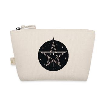 Magic pentagram with stars and moon - Organic Pouch - nature - Front