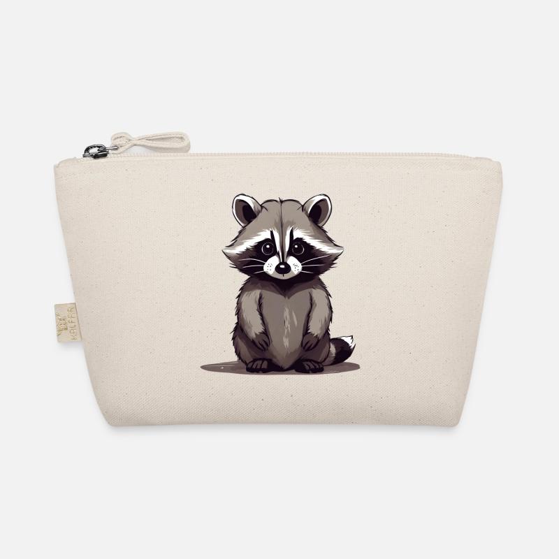 Waschbär sitzend Bio-Täschchen