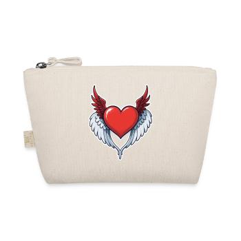 coeur rouge avec des ailes - Trousse biologique - nature - Devant