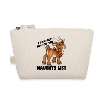 Freches Rentier Weihnachtsgeschenk Kleiner Rudolph - Bio-Täschchen - Natur - Vorne