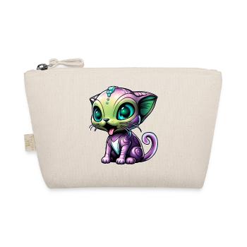 Cute Alien Cat - Organic Pouch - nature - Front