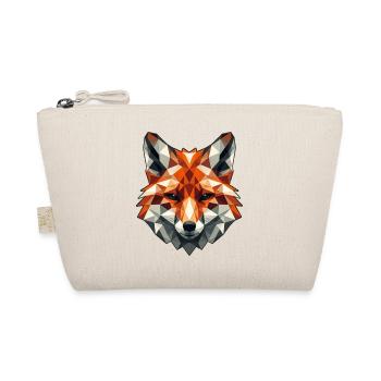 Fox motif in polygon design - Organic Pouch - nature - Front