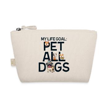 My Life Goal is Pet All Dogs - Organic Pouch - nature - Front