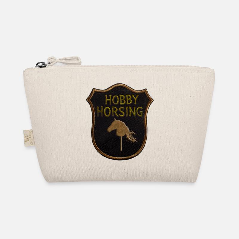 Hobby Horse Horsing Wappen - Bio-Täschchen - Natur