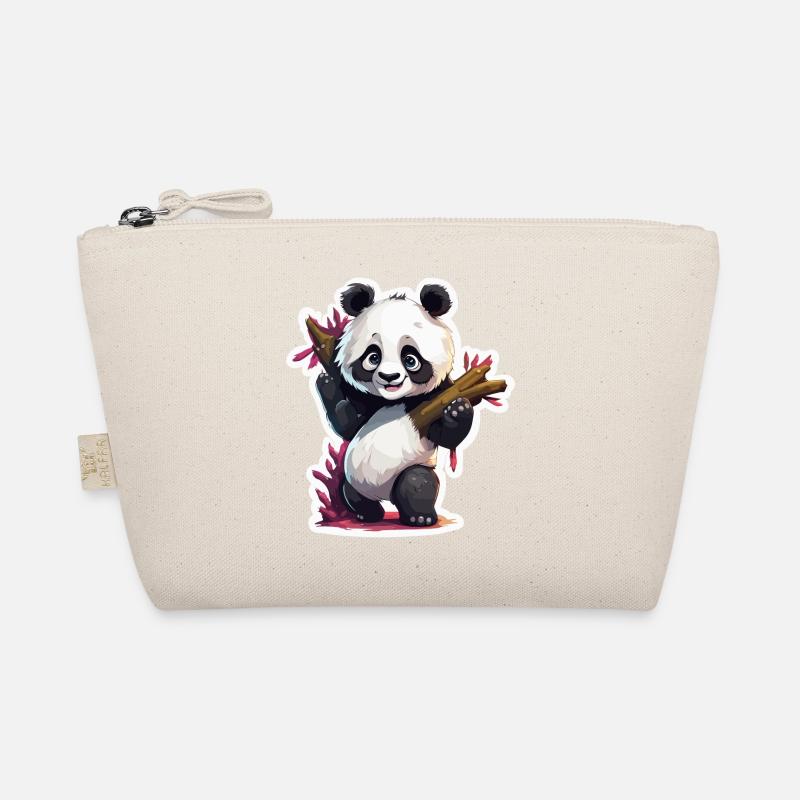 Panda / Tier / Zoo / Bambus / Wild / Kindlich Bio-Täschchen