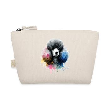 Caniche tête de chien aquarelle - Trousse biologique - nature - Devant