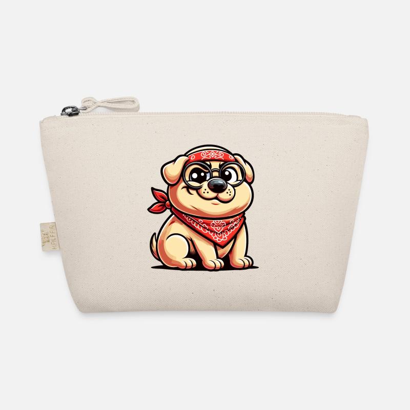 Cooler Hund mit Brille Bio-Täschchen