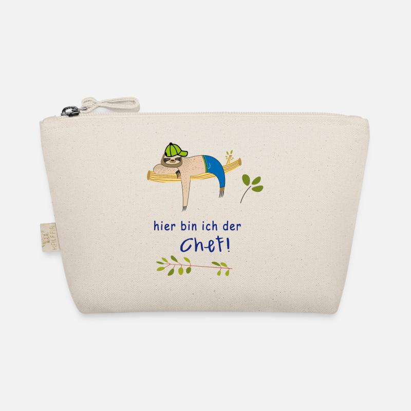 hier bin ich der Chef Faultier - Bio-Täschchen - Natur