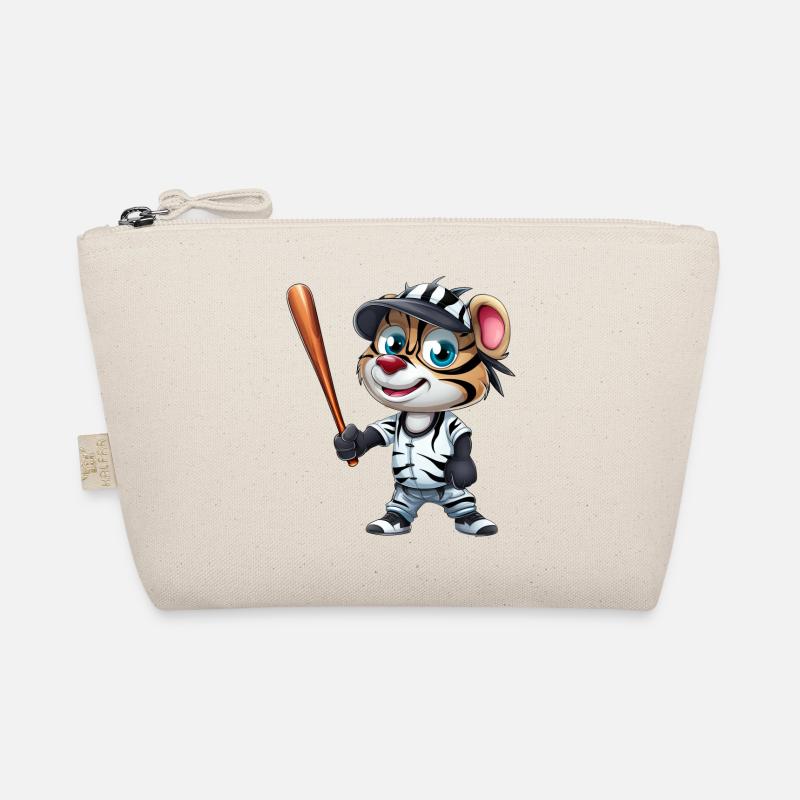 Zebra Baseballspieler Dynamisch Bio-Täschchen
