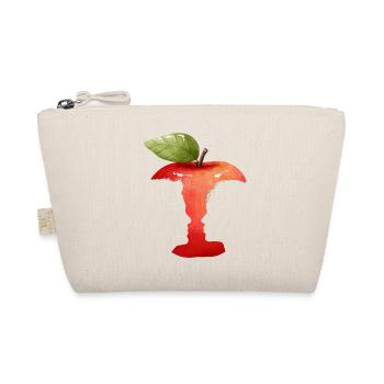 Apple Face Silhouette - Organic Pouch - nature - Front