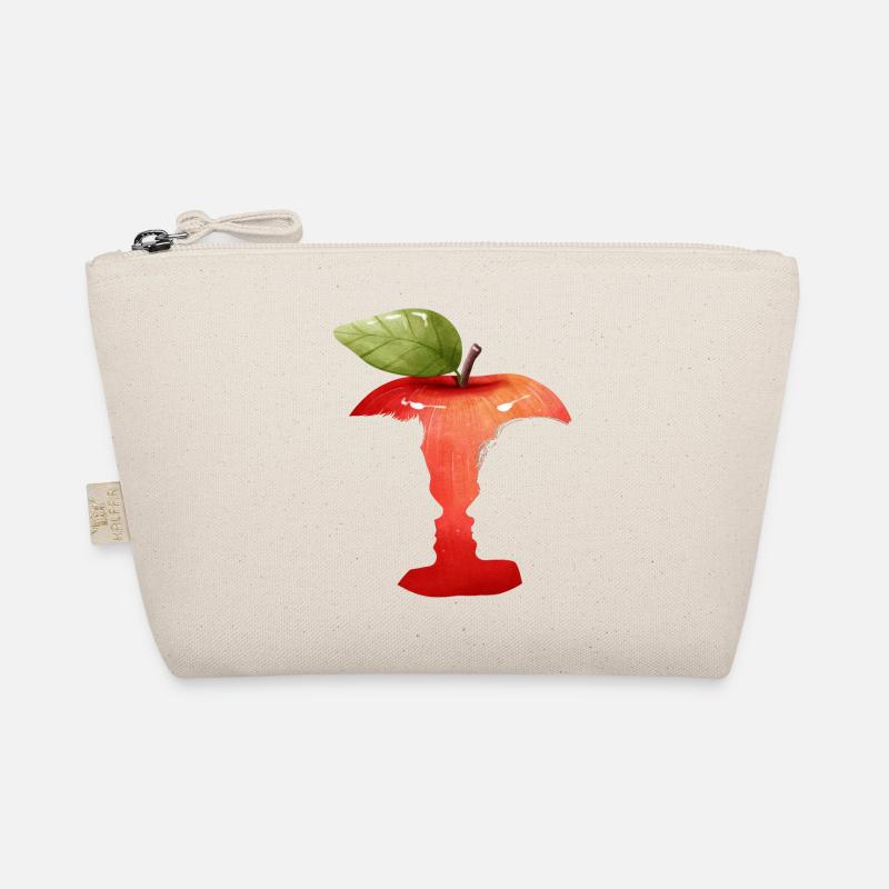Apple Face Silhouette Organic Pouch