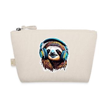 Kopfhörer / Audio / Musik / Tier / Faultier / cool - Bio-Täschchen - Natur - Vorne