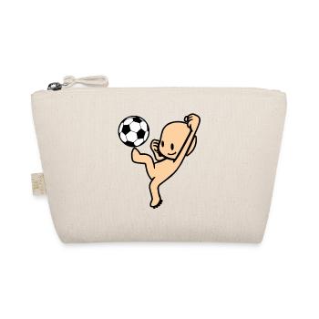 Cartoon Character play foot Ball - Organic Pouch - nature - Front