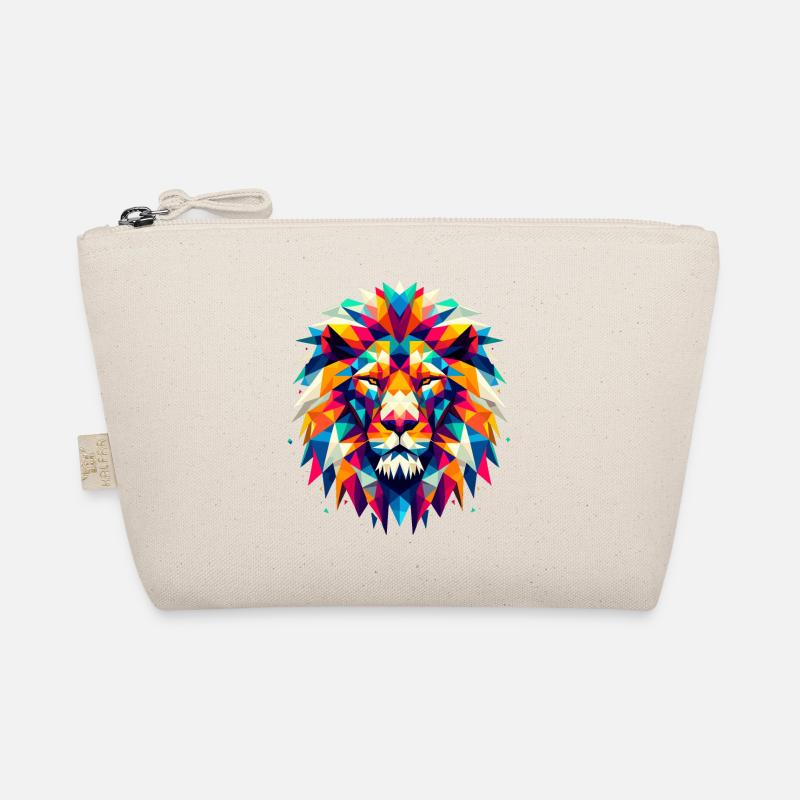Lion Geometric Colorful Gift Organic Pouch
