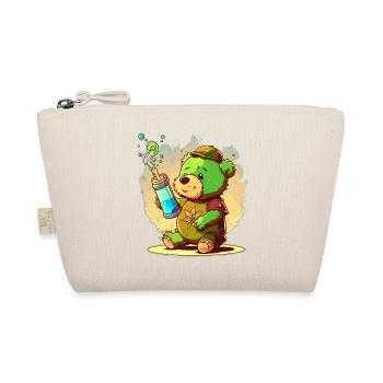 High Bear: A Funny Cartoon Illustration for Cannab - Organic Pouch - nature - Front