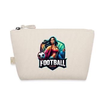 Female Football Queen Emblem - Organic Pouch - nature - Front