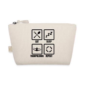 Eating, sleeping, repeating trampoline - Organic Pouch - nature - Front