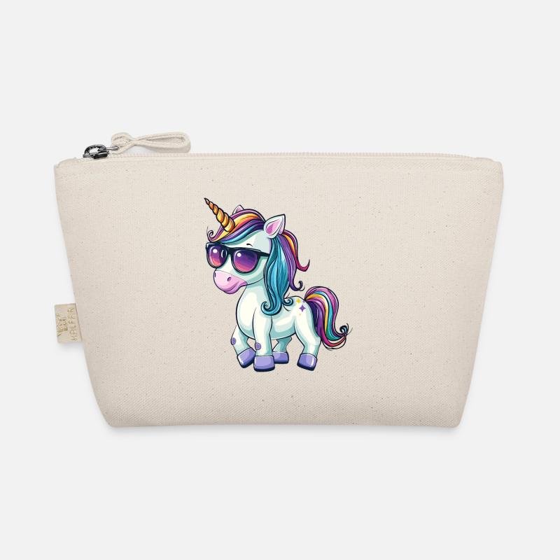 Licorne Cool Lunettes De Soleil Licornes Cartoon Comic Trousse biologique