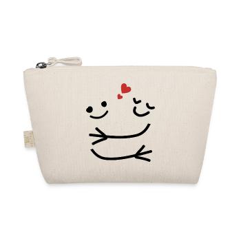 Eine liebevolle Umarmung - Geschenkidee zum Valentinstag - Bio-Täschchen - Natur - Vorne
