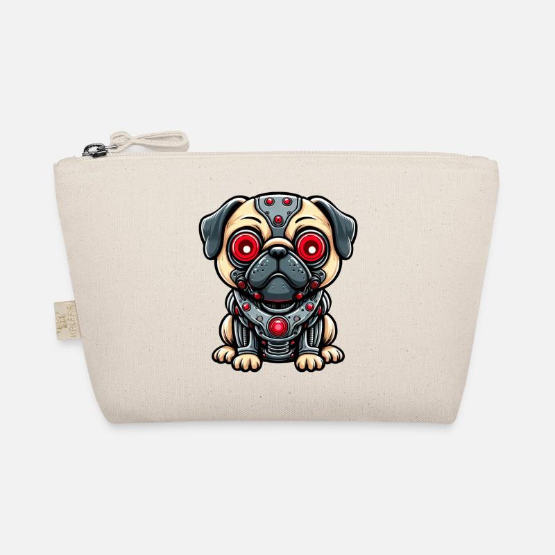 Cyborg-Mops mit Roten Augen Bio-Täschchen