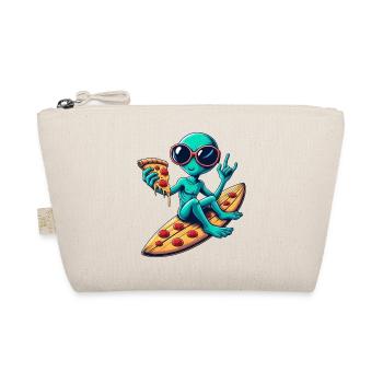 Alien alien surfeur surfant pizza - Trousse biologique - nature - Devant
