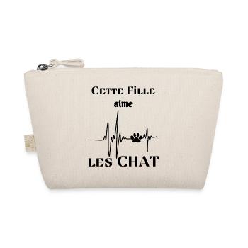 Cette Fille aime les Chats - Trousse biologique - nature - Devant