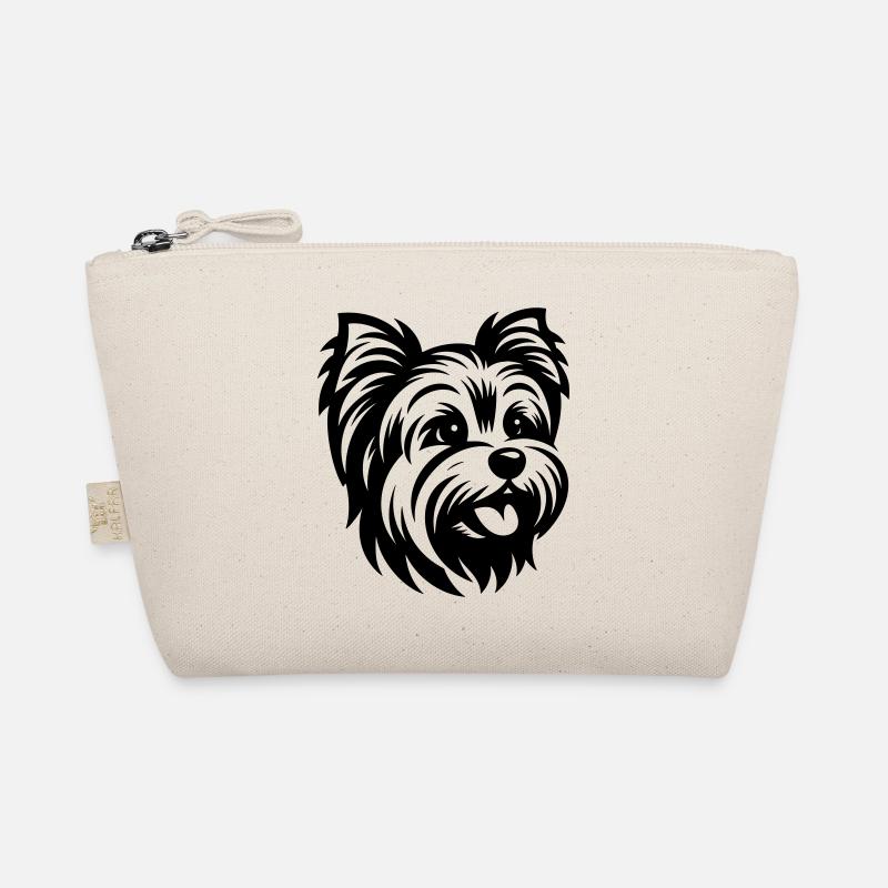 Yorkshire Terrier Zeichnung Kopf Bio-Täschchen