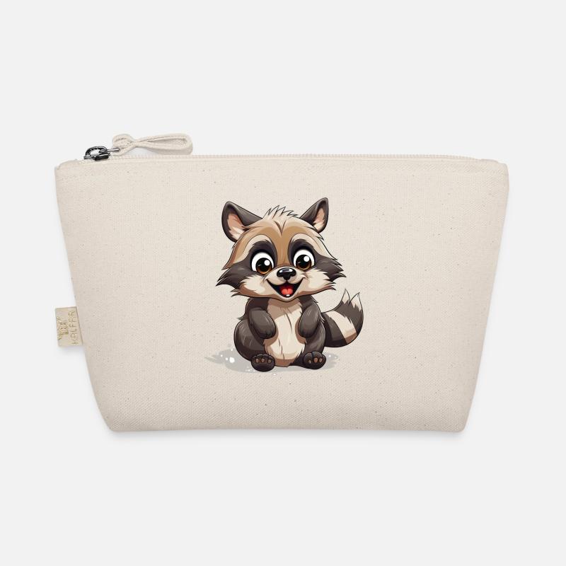 Waschbär Logo Niedlicher Waschbär - Bio-Täschchen - Natur