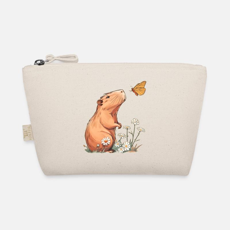 Capybara Schmetterling - Bio-Täschchen - Natur