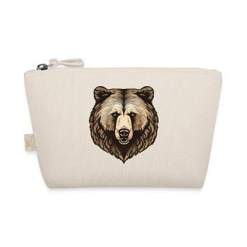 Proud bear in retro style - Organic Pouch - nature - Front