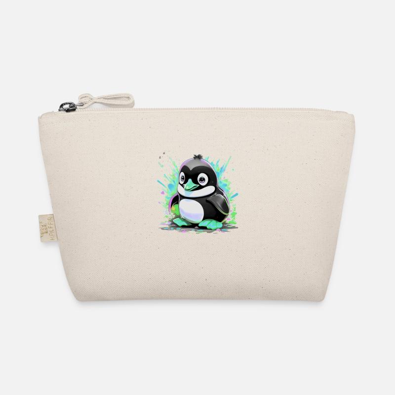 Pinguin, Baby pinguin,babypinguin, Graffiti, Blau - Bio-Täschchen - Natur