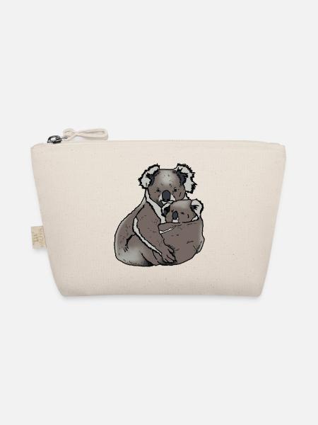 Koala - Mama mit Baby - Bio-Täschchen - Natur
