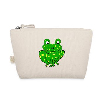 Fröhlicher Frosch - Bio-Täschchen - Natur - Vorne