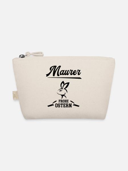 Maurer Ostern Geschenk Betonbau Meister Azubi Chef - Bio-Täschchen - Natur - Vorne