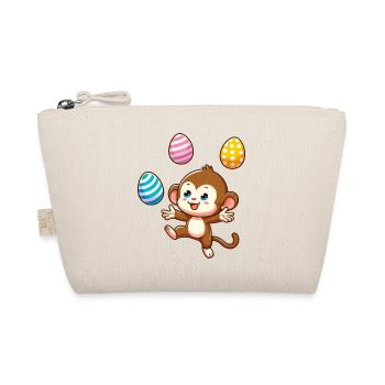 Ostern Affe Osterei Jongleur Artist Design - Bio-Täschchen - Natur - Vorne