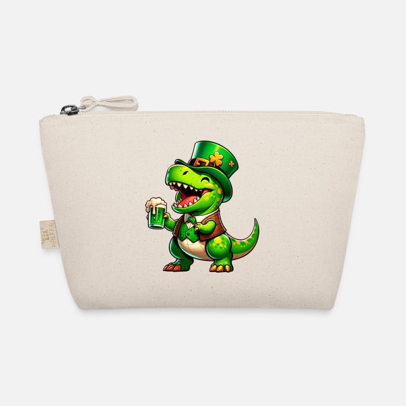 St. Patrick's Day T-Rex Beer Funny Party Shirt Organic Pouch