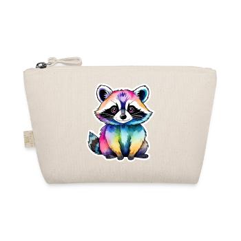Raccoon Watercolor Illustration - Organic Pouch - nature - Front