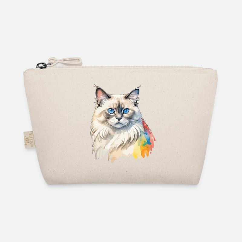 Birmakatze Wasserfarben Bio-Täschchen