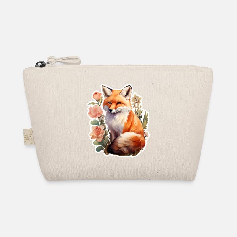 Fuchs zwischen Blumen Bio-Täschchen