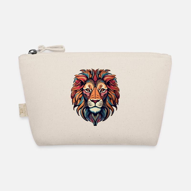 Löwenkopf psychedelisch Bio-Täschchen