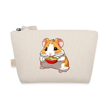 Cute hamster with ramen soup - Organic Pouch - nature - Front