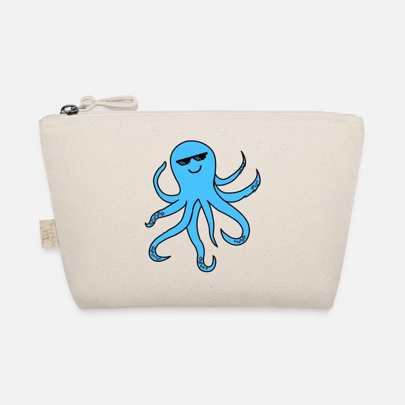 krake oktopus cool smile Bio-Täschchen