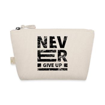 Vintage Never Give Up Grunge Textur - Bio-Täschchen - Natur - Vorne