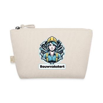 Construction Worker Woman upload - Organic Pouch - nature - Front