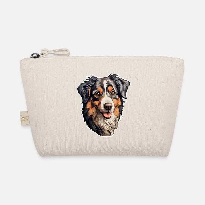 Australian Shepherd Head Organic Pouch